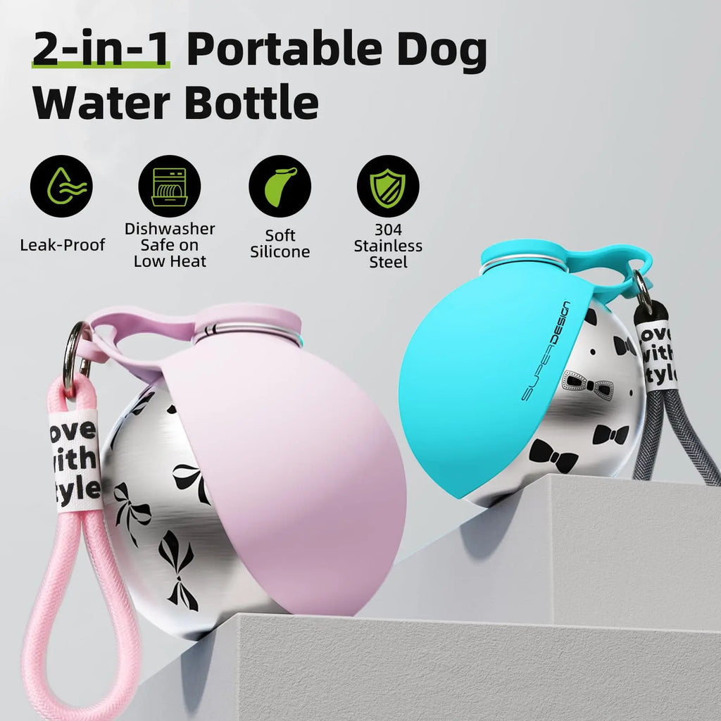 PawSip 2-in-1 Portable Dog Water Bottle